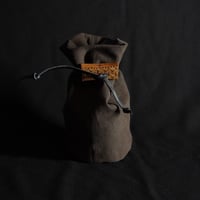 ククサ袋8ブラウン(ソフトバイオ加工帆布)
