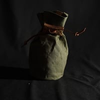 ククサ袋2 ダークオリーブ(パラフィン帆布)