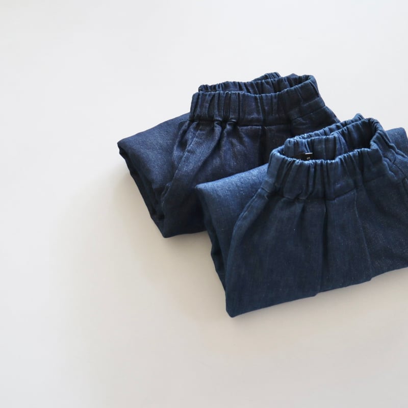 TRAVAIL MANUEL コットンリネンデニムバームパンツ | stock