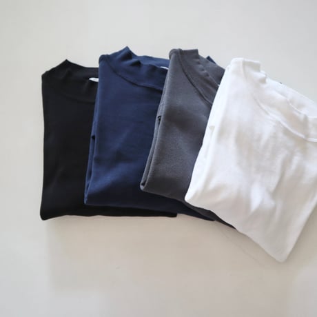FABRIQUE en planete terre リブモックネック5分袖Tシャツ