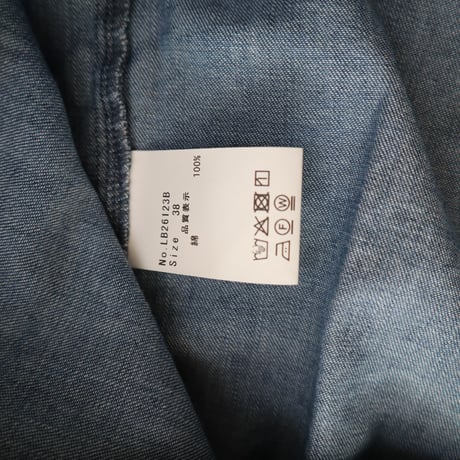 LAITERIE デニム5分袖ブラウス