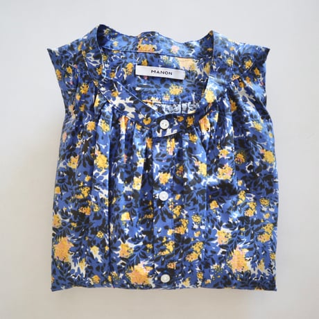 MANON 花柄フレンチスリーブビッグアミカルシャツ