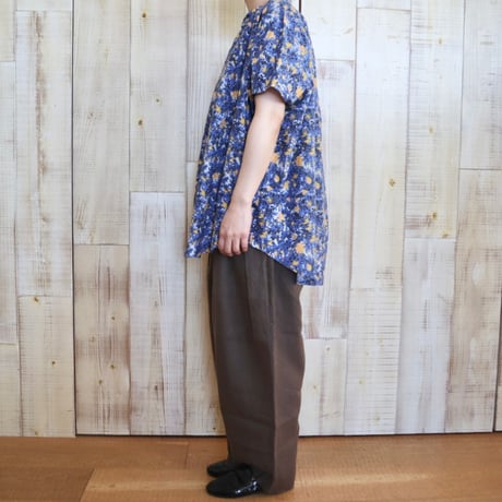 MANON 花柄フレンチスリーブビッグアミカルシャツ