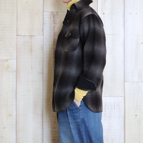 johnson woolen mills ウールチェックシャツ