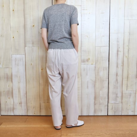 universal tissu カシミヤシルクハーフスリーブプルオーバー