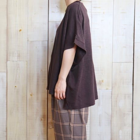 TISSU モックネックリネンプルオーバー