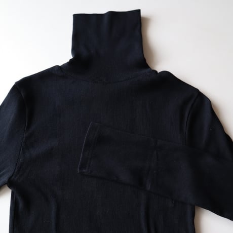 Nouvelles du paradis コットンテレコリブタートルネックTシャツ