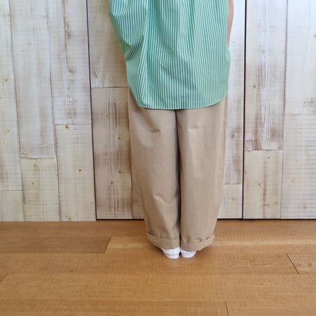 MANON ヘンプスリータックワイドパンツ