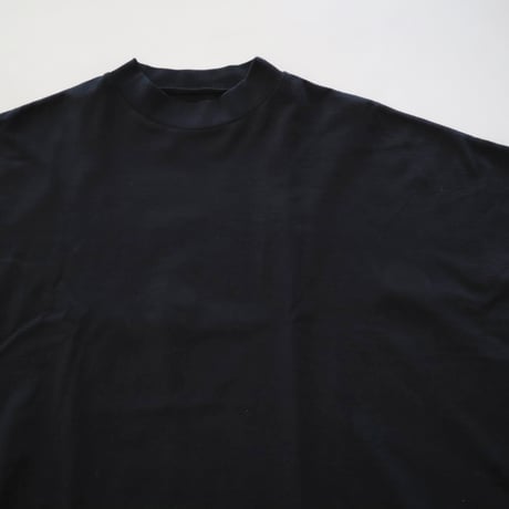 TISSU クラシック天竺モックネックワイド5分袖Tシャツ