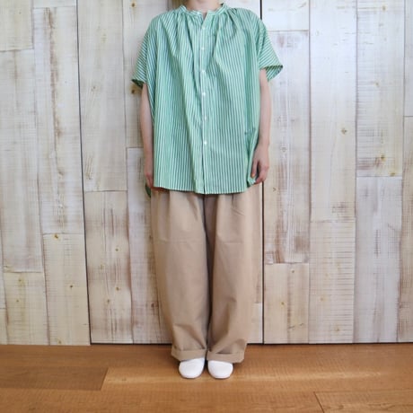 MANON ヘンプスリータックワイドパンツ