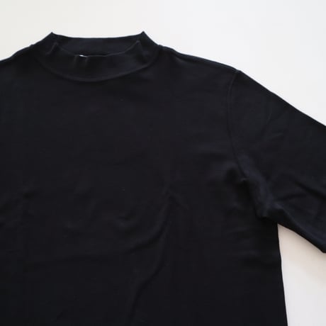 FABRIQUE en planete terre リブモックネック5分袖Tシャツ