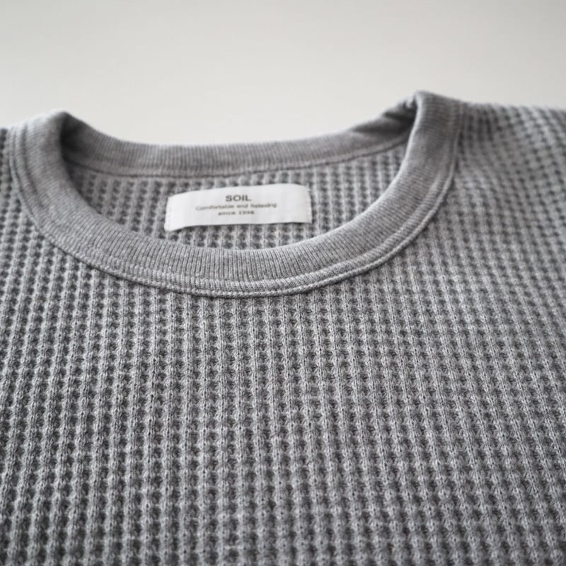 SOIL コットンワッフルクルーネックプルオーバー | stock island