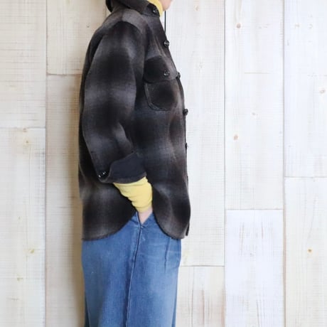 johnson woolen mills ウールチェックシャツ