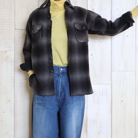 johnson woolen mills ウールチェックシャツ