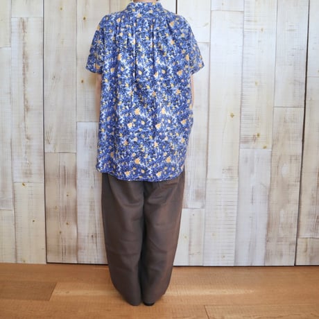 MANON 花柄フレンチスリーブビッグアミカルシャツ