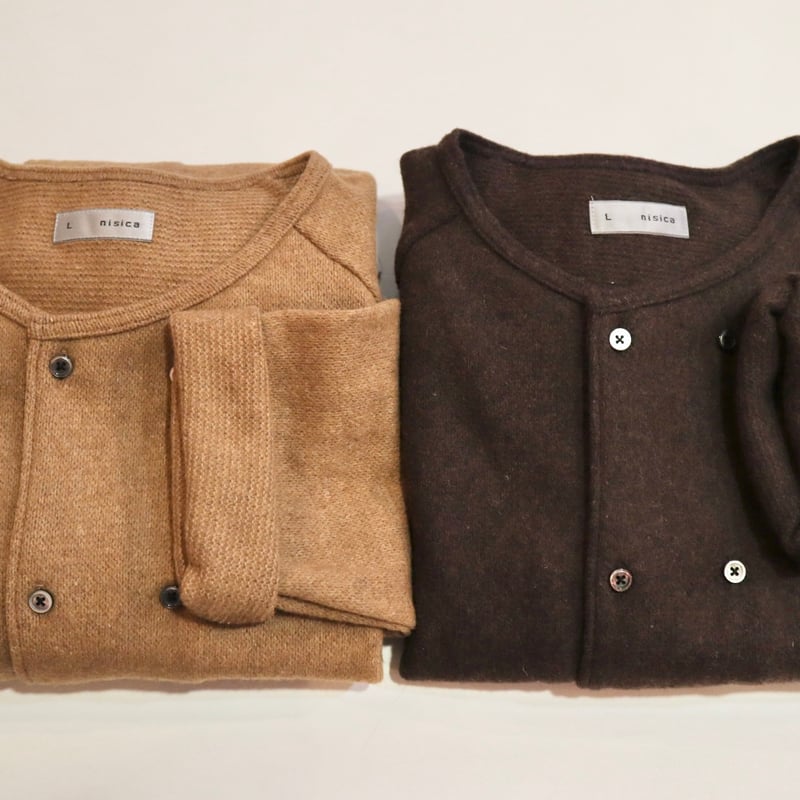 nisica ノーカラーダブルボタンウールジャケット | stock island