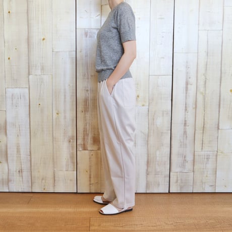 universal tissu カシミヤシルクハーフスリーブプルオーバー