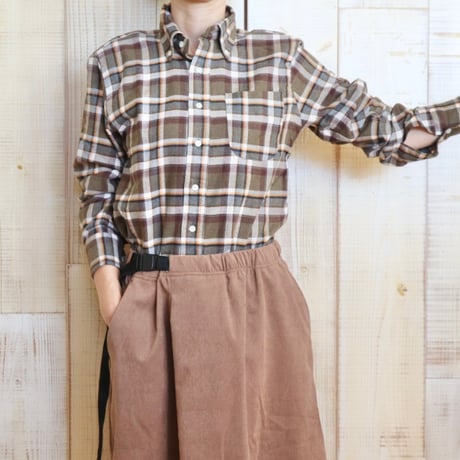 SOUTIENCOL ボタンダウンネルチェックシャツ