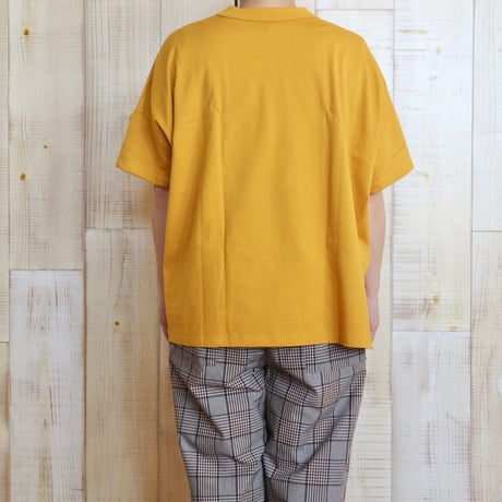 TRAVAIL MANUEL クラシック天竺スリットTシャツ