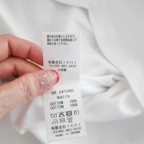 ichi ノースリーブTシャツ