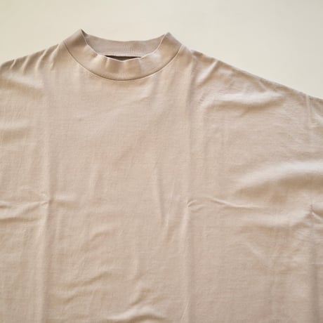 TISSU クラシック天竺モックネックワイド5分袖Tシャツ