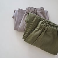 MANON コットンリネンツイルクロップドワイドパンツ