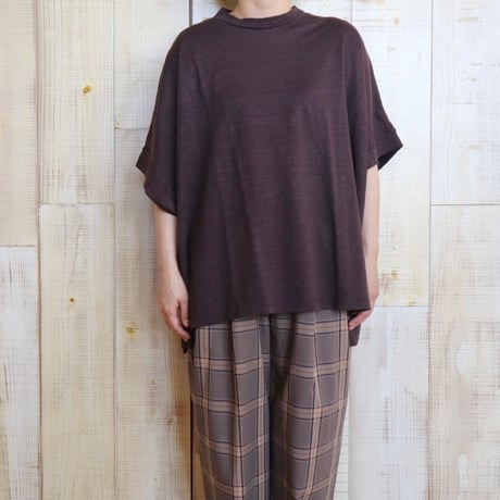 TISSU モックネックリネンプルオーバー