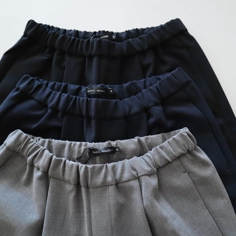 TRAVAIL MANUEL Wクロスワンタックストレートパンツ