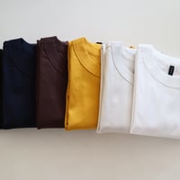 TRAVAIL MANUEL クラシック天竺スリットTシャツ