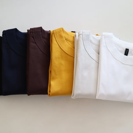 TRAVAIL MANUEL クラシック天竺スリットTシャツ