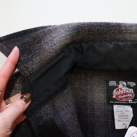 johnson woolen mills ウールチェックシャツ