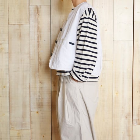 LAVENHAM リネンコットンクロップドコクーンベスト