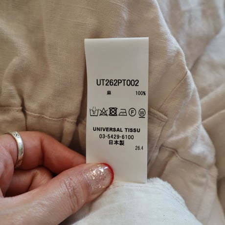 universal tissu タックパンツ