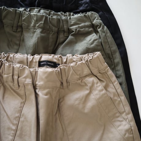 TRAVAIL MANUEL バックサテンファティーグパンツ