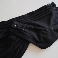 universal tissu バンドカラープリーツシャツワンピース