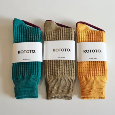 ROTOTO コットンワッフルソックス