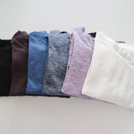 TISSU モックネックリネンプルオーバー