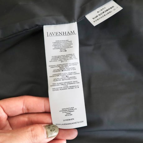 LAVENHAM ノーカラーウールコート