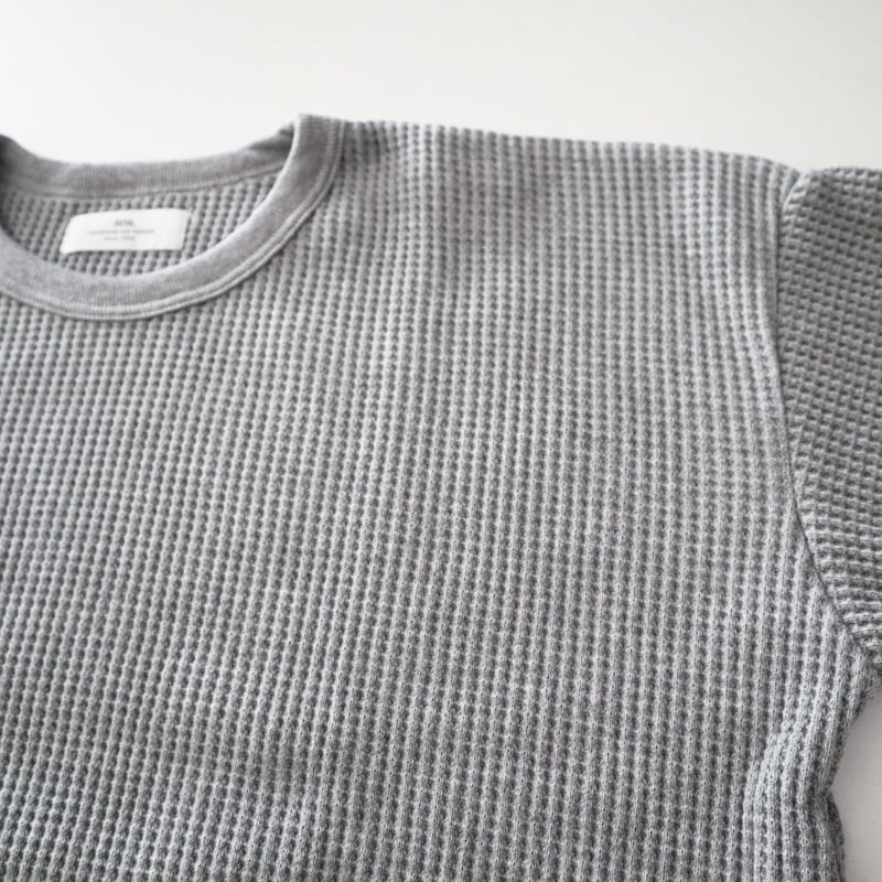 SOIL コットンワッフルクルーネックプルオーバー | stock island