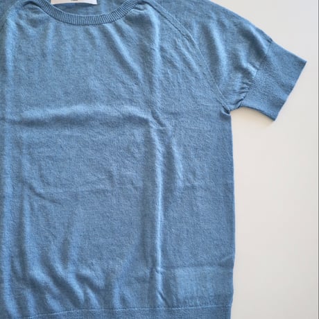 universal tissu カシミヤシルクハーフスリーブプルオーバー