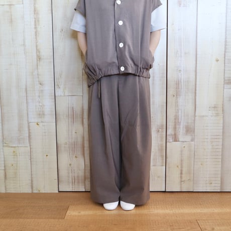 MANON タフタツータックワイドパンツ