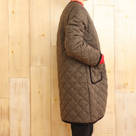 LAVENHAM ノーカラーウールコート