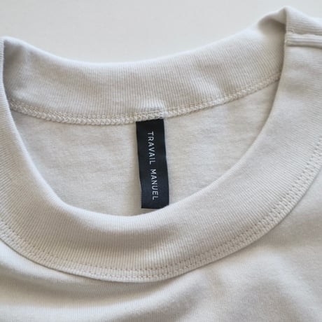 TRAVAIL MANUEL クラシック天竺スリットTシャツ