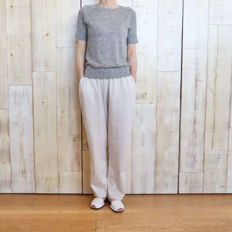 universal tissu カシミヤシルクハーフスリーブプルオーバー