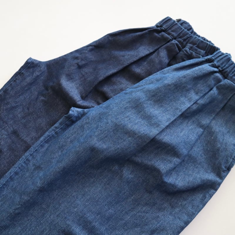 新品 TRAVAIL MANUEL コットンリネン デニムバームパンツ イージー TRAVAIL MANUEL コットンリネンデニムバームパンツ | stock