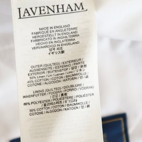LAVENHAM リネンコットンクロップドコクーンベスト
