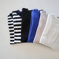 TISSU クラシック天竺モックネックワイド5分袖Tシャツ