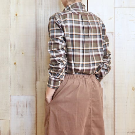 SOUTIENCOL ボタンダウンネルチェックシャツ