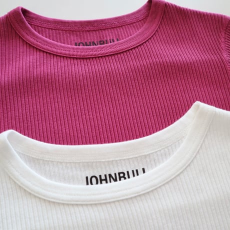 johnbull ピグメント針抜きTシャツ