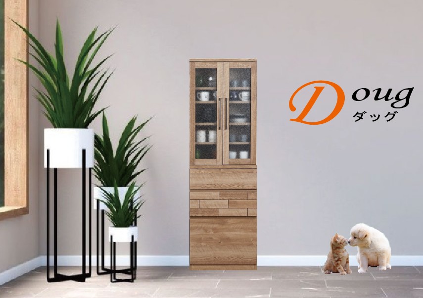 シギヤマ家具 3面食器棚（カップボード） 糸島福岡唐津 0815-04